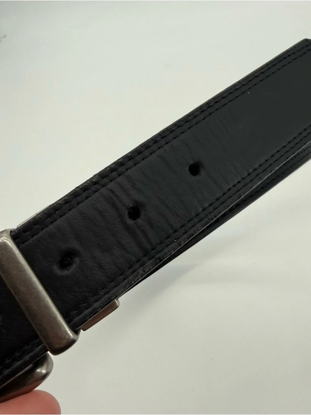 Dickies Mens Leather Reversible Belt Black & Brown Silver Classic